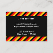 Deutsche Sprachtutor-Visitenkarte Visitenkarte (Rückseite)