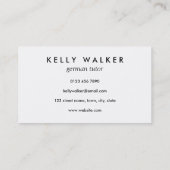 Deutsche Sprachtypographie-Visitenkarte Visitenkarte (Rückseite)