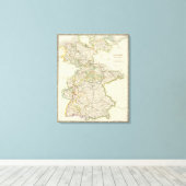 Deutsche Staaten Leinwanddruck (Insitu (Holzboden))