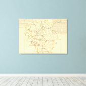 Deutsche Städte Leinwanddruck (Insitu (Holzboden))