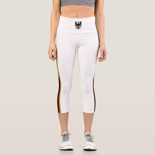 Deutsche Streifen-Flagge Capri Leggings (Vorderseite)