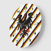 Deutsche Streifen-Flagge Große Wanduhr (Winkel)