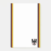 Deutsche Streifenflagge Post-it Klebezettel (Vorderseite)