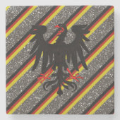 Deutsche Streifenflagge Steinuntersetzer (Vorderseite)