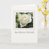 Deutsche Sympathiekarte, Herzliches Beileid Karte (Gelbe Blume)