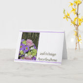 Deutsche Sympathiekarte, Herzliches Beileid Karte (Gelbe Blume)