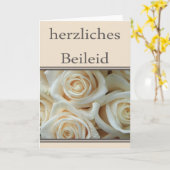 Deutsche Sympathiekarte, Herzliches Beileid Karte (Gelbe Blume)