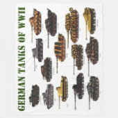 DEUTSCHE TANKS DES Zweiten Weltkriegs Fleecedecke (Vorderseite)