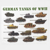 DEUTSCHE TANKS DES Zweiten Weltkriegs Fleecedecke (Vorderseite (Horizontal))