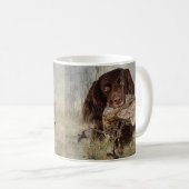 Deutsche Tasse des langhaarigen Pointer-Kaffees (VorderseiteRechts)