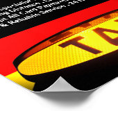 Deutsche Taxi-Flaggenwerbung Poster (Ecke)