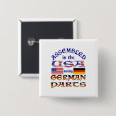 Deutsche Teile Button (Vorne & Hinten)