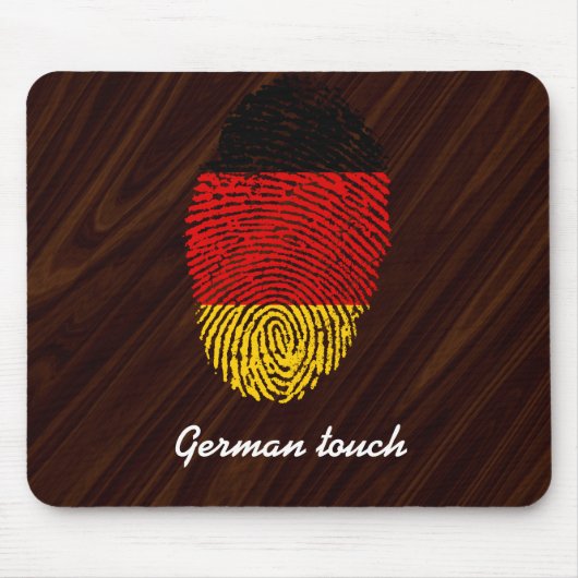 Deutsche Touchfingerabdruckflagge Mousepad (Vorne)