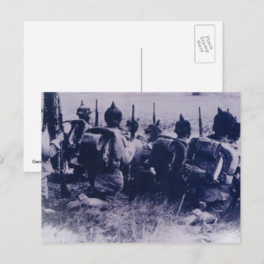 Deutsche Truppen Postkarte (Vorne/Hinten)