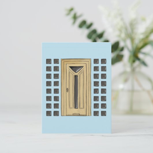 Deutsche Tür 1 Postkarte (Stehend Vorderseite)