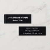 Deutsche Tutor-Visitenkarte Mini Visitenkarte (Vorne/Hinten)