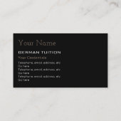 Deutsche Tutor-Visitenkarten Visitenkarte (Rückseite)