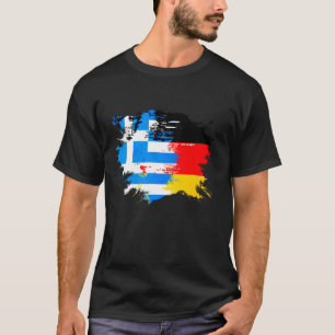 Deutsche und griechische Misch-Herkunftsflagge T-Shirt