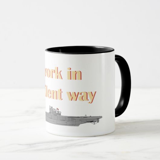 Deutsche Unterwasserstille Introvert Tasse (VorderseiteRechts)