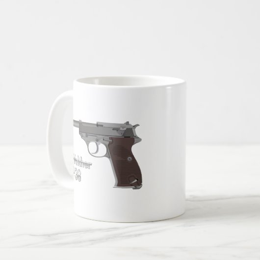 Deutsche W2 Pistole Kaffeetasse (Vorderseite Links)