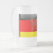 Deutsche Wappen Mattglas Bierglas (Vorderseite Links)