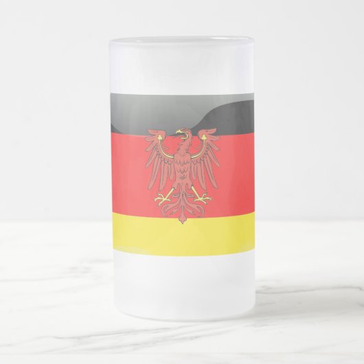 Deutsche Wappen Mattglas Bierglas (Mittel)