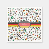 Deutsche Waren mit Flagge Deutschlands Serviette (Vorderseite)