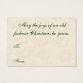 Deutsche Weihnachtsgeschenke Tags (Rückseite)