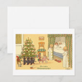 Deutsche Weihnachtskarte Feiertagspostkarte (Vorne/Hinten)