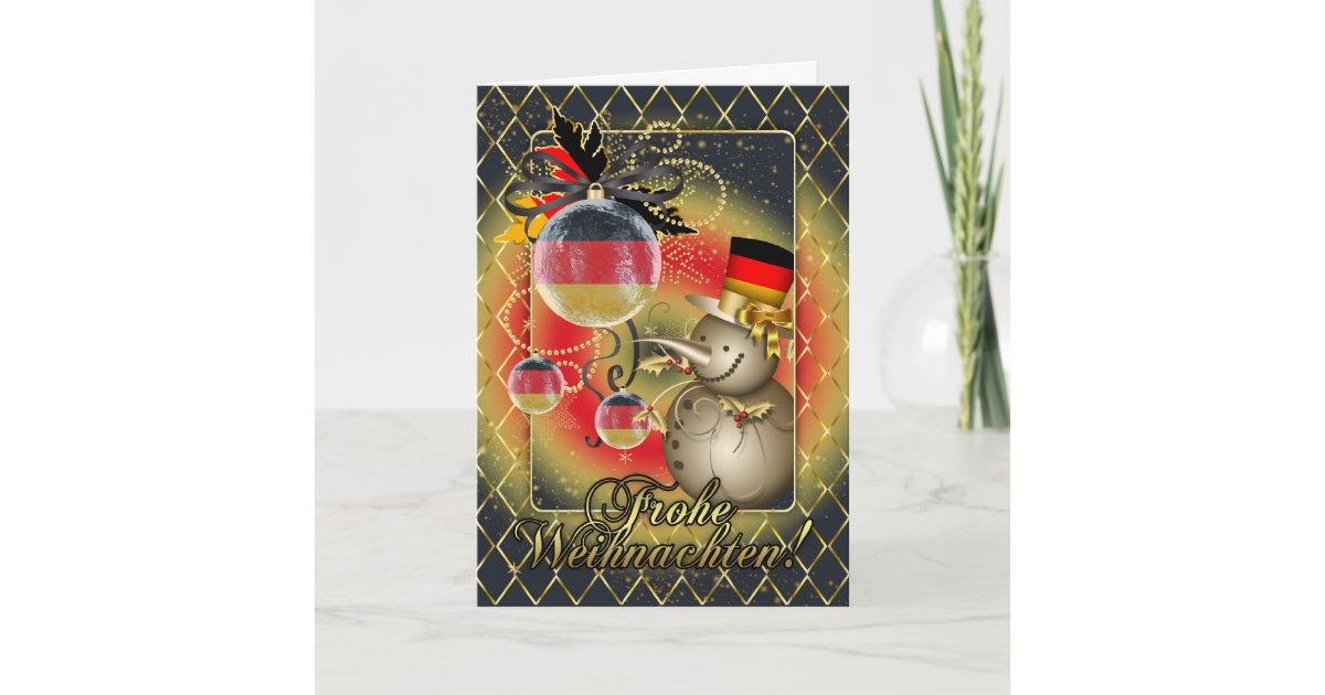 Deutsche Weihnachtskarte - Frohe Weihnachten | Zazzle.de