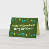 Deutsche Weihnachtskarte | Frohe Weihnachten im De (Vorderseite)