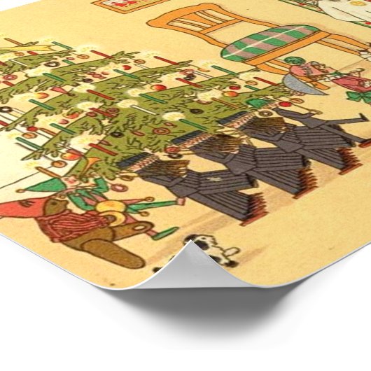 Deutsche Weihnachtskarte Poster (Ecke)