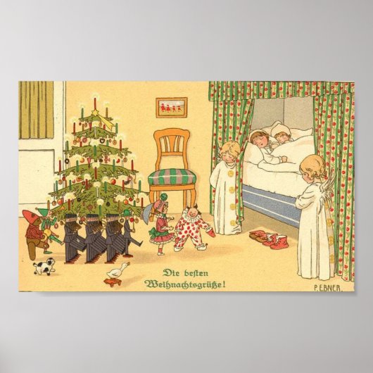 Deutsche Weihnachtskarte Poster (Vorne)