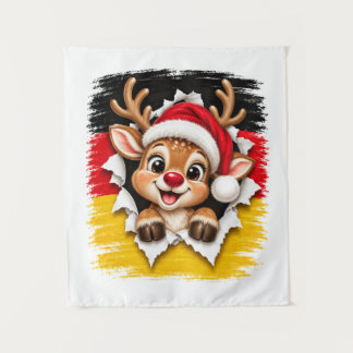 Deutsche Weihnachtsrentier Wandteppich