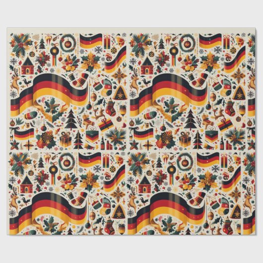 Deutsche Weihnachtsverpackung Geschenkpapier (Flach)