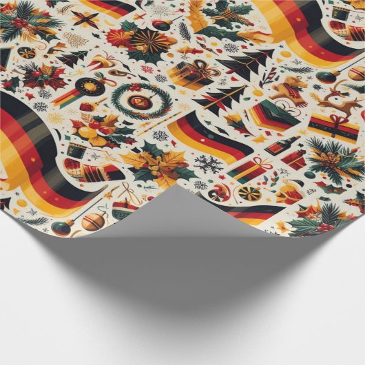 Deutsche Weihnachtsverpackung Geschenkpapier (Ecke)