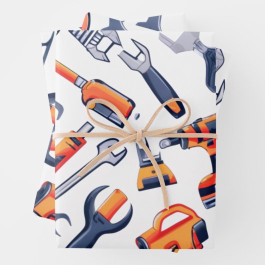 Deutsche Werkzeuge, schwere Umhüllung Geschenkpapier Set (Beispiel)