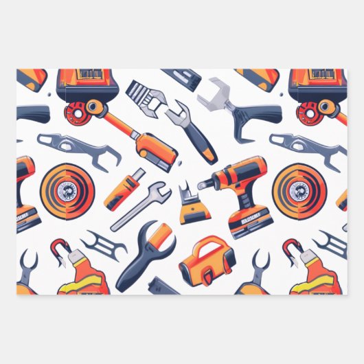 Deutsche Werkzeuge, schwere Umhüllung Geschenkpapier Set (Vorderseite)