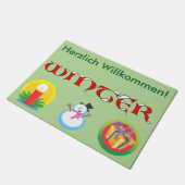 Deutsche Winter-Fußmatte Fußmatte (Schrägansicht)