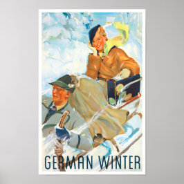 Deutsche Winter Vintage Poster