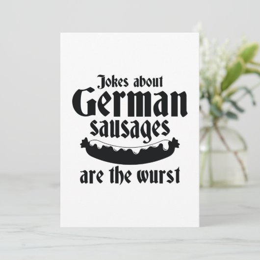 Deutsche Würste Dankeskarte (Stehend Vorderseite)