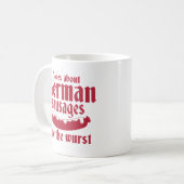 Deutsche Würste Kaffeetasse (Vorderseite Links)