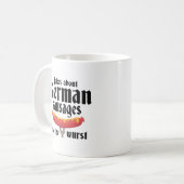 Deutsche Würste Kaffeetasse (Vorderseite Links)