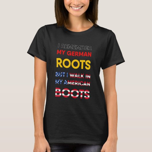 Deutsche Wurzeln Erbe Pride Half Ge T-Shirt (Vorderseite)
