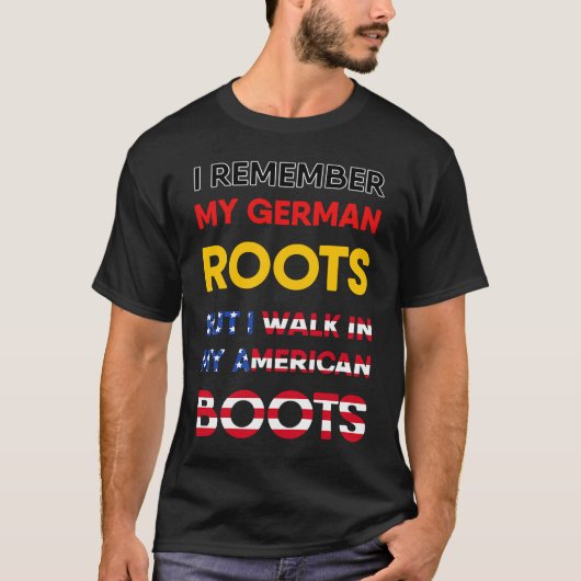 Deutsche Wurzeln Erbe Pride Half Ge T-Shirt (Vorderseite)