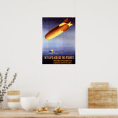 DEUTSCHE ZEPPELIN 2 Tage Vintager Atlantik Poster (Küche)