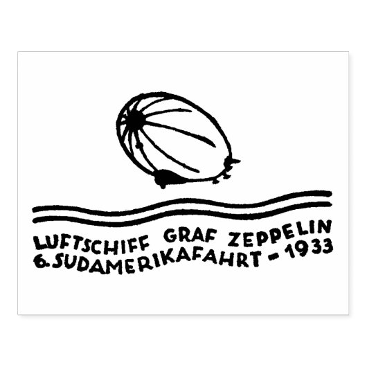 Deutsche Zeppelin Airmail Briefmarke von 1933 Gummistempel (Prägung)