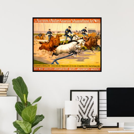 Deutsche Zirkuswerbung Vintag 1900 Poster (Heimbüro)