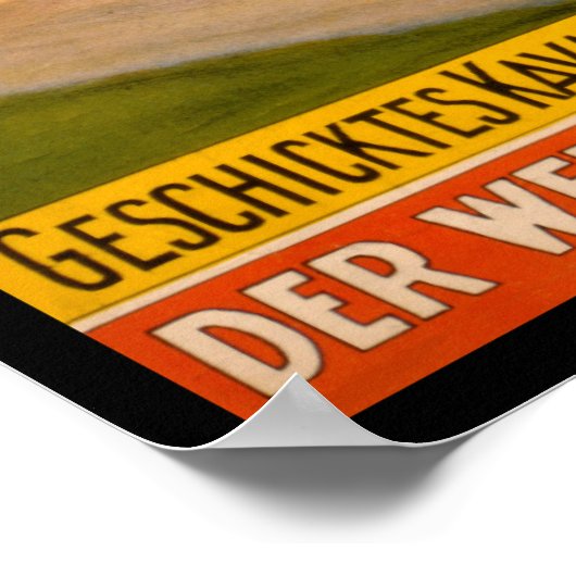 Deutsche Zirkuswerbung Vintag 1900 Poster (Ecke)