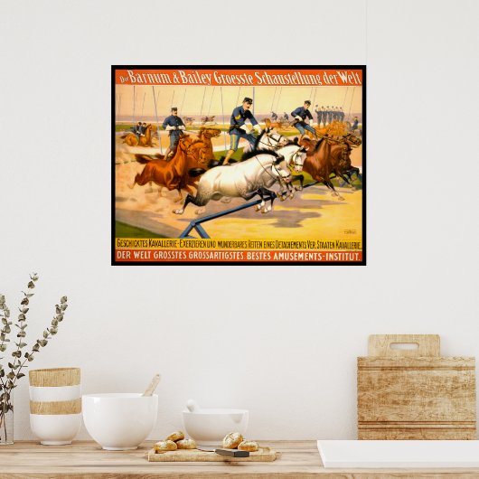 Deutsche Zirkuswerbung Vintag 1900 Poster (Küche)